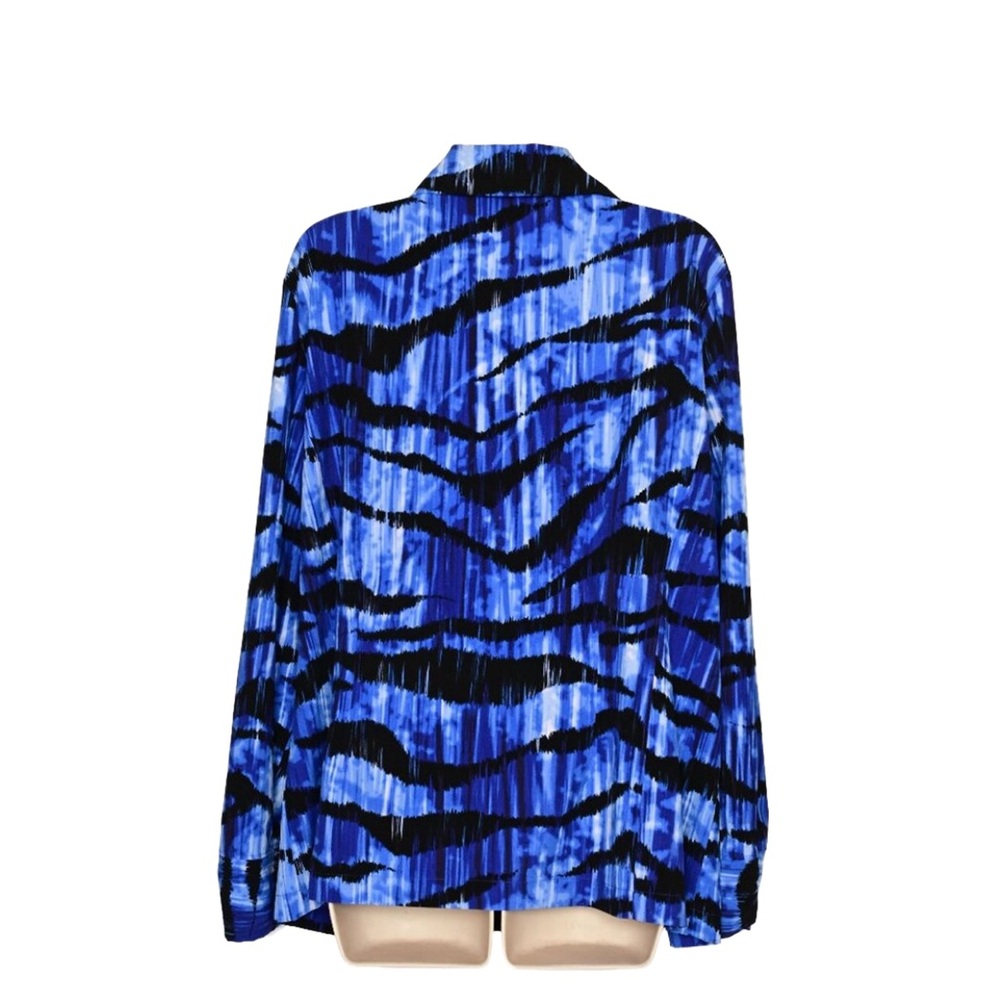 CHICO'S ZENERGY Active Wear  
Vibrant Bright Blue & Black Jacket 3/ XL - Picture 3 of 10